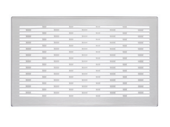Zehnder_CSY_ComfoGrid CLD_Design_grilles_Genua_CLD_stainless_steel Rendering ComfoGrid CLD Comfortable indoor ventilation Front view