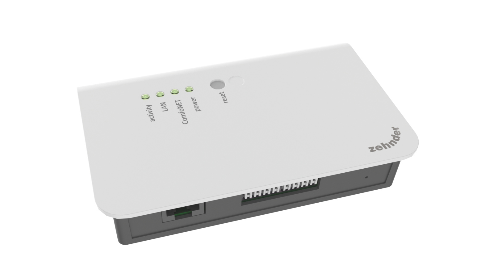 Gateway Zehnder ComfoConnect LAN C Cut-Out ComfoConnect Comfortable indoor ventilation Side view