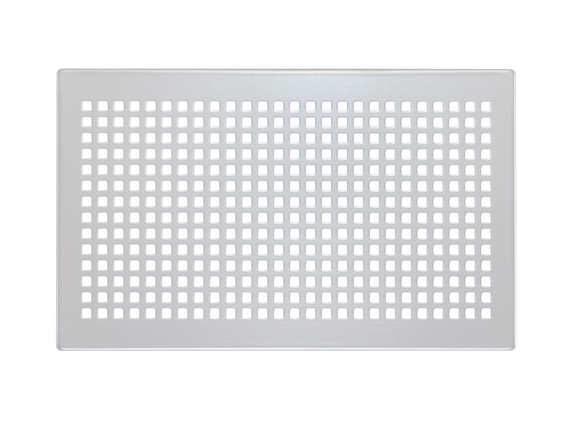 Zehnder_CSY_ComfoGrid CLD_Design_grilles_Torino_CLD_stainless_steel Rendering ComfoGrid CLD Comfortable indoor ventilation Front view