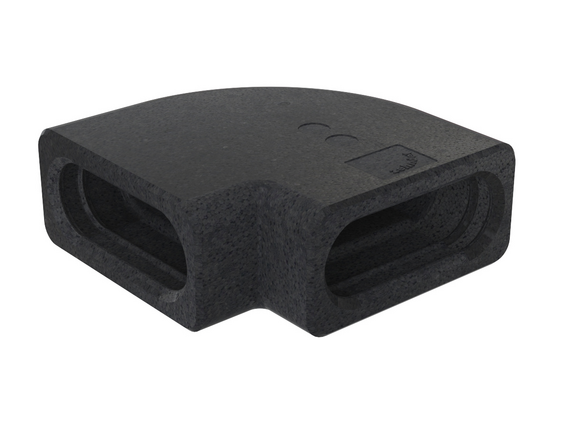 Zehnder_CSY_ComfoFit Therm bend Flat 51 horizontal Rendering Zehnder ComfoFit Therm Comfortable indoor ventilation Angled view