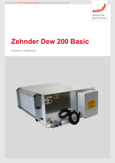 Manuale installazione Zehnder Dew 200 Basic